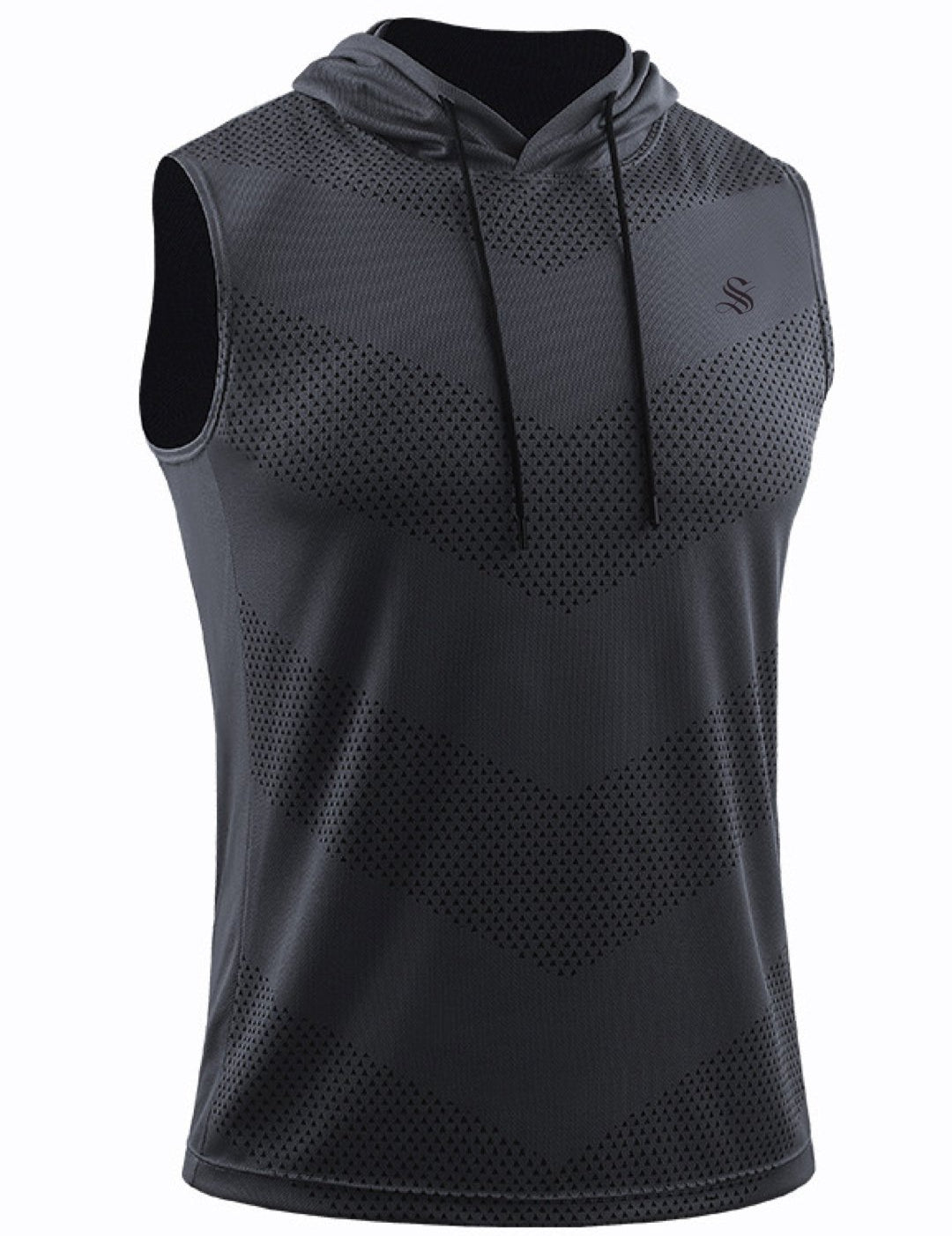 GasGym - Sleeveless Hood T-shirt for Men - Sarman Fashion - Wholesale Clothing Fashion Brand for Men from Canada