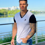 Gentlement - White T-shirt for Men - Sarman Fashion - Wholesale Clothing Fashion Brand for Men from Canada