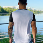 Gentlement - White T-shirt for Men - Sarman Fashion - Wholesale Clothing Fashion Brand for Men from Canada