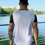 Gentlement - White T-shirt for Men - Sarman Fashion - Wholesale Clothing Fashion Brand for Men from Canada