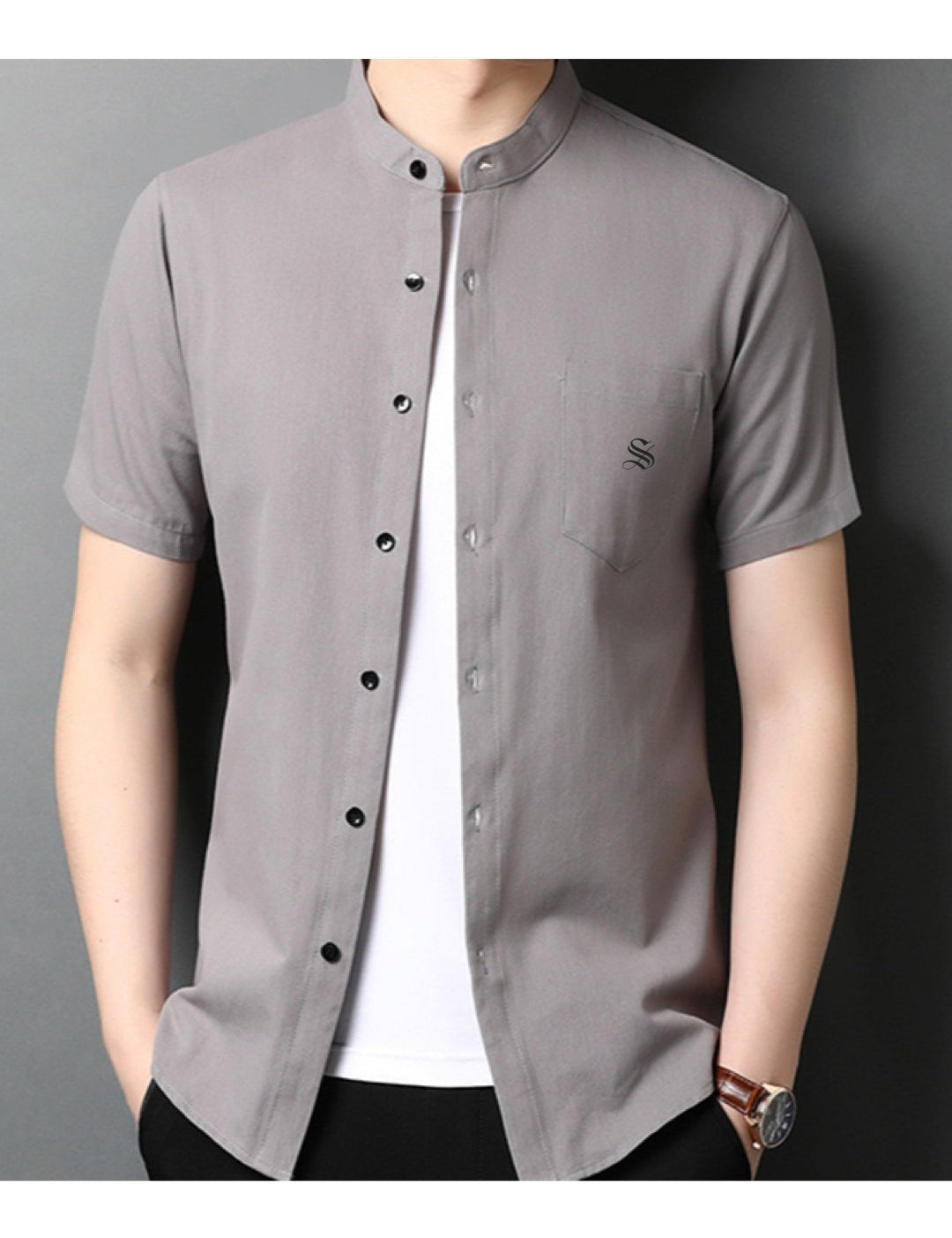 Georgia - Short Sleeves Shirt for Men - Sarman Fashion - Wholesale Clothing Fashion Brand for Men from Canada