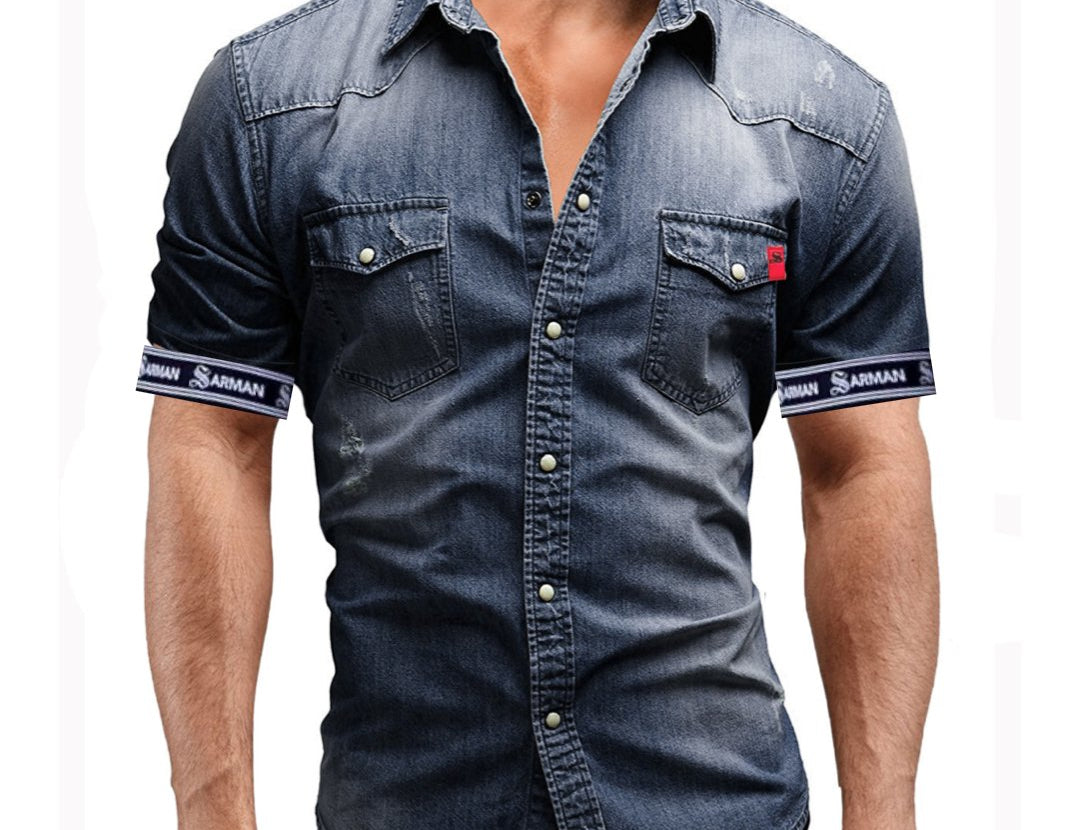 Germany - Short Sleeves Shirt for Men - Sarman Fashion - Wholesale Clothing Fashion Brand for Men from Canada