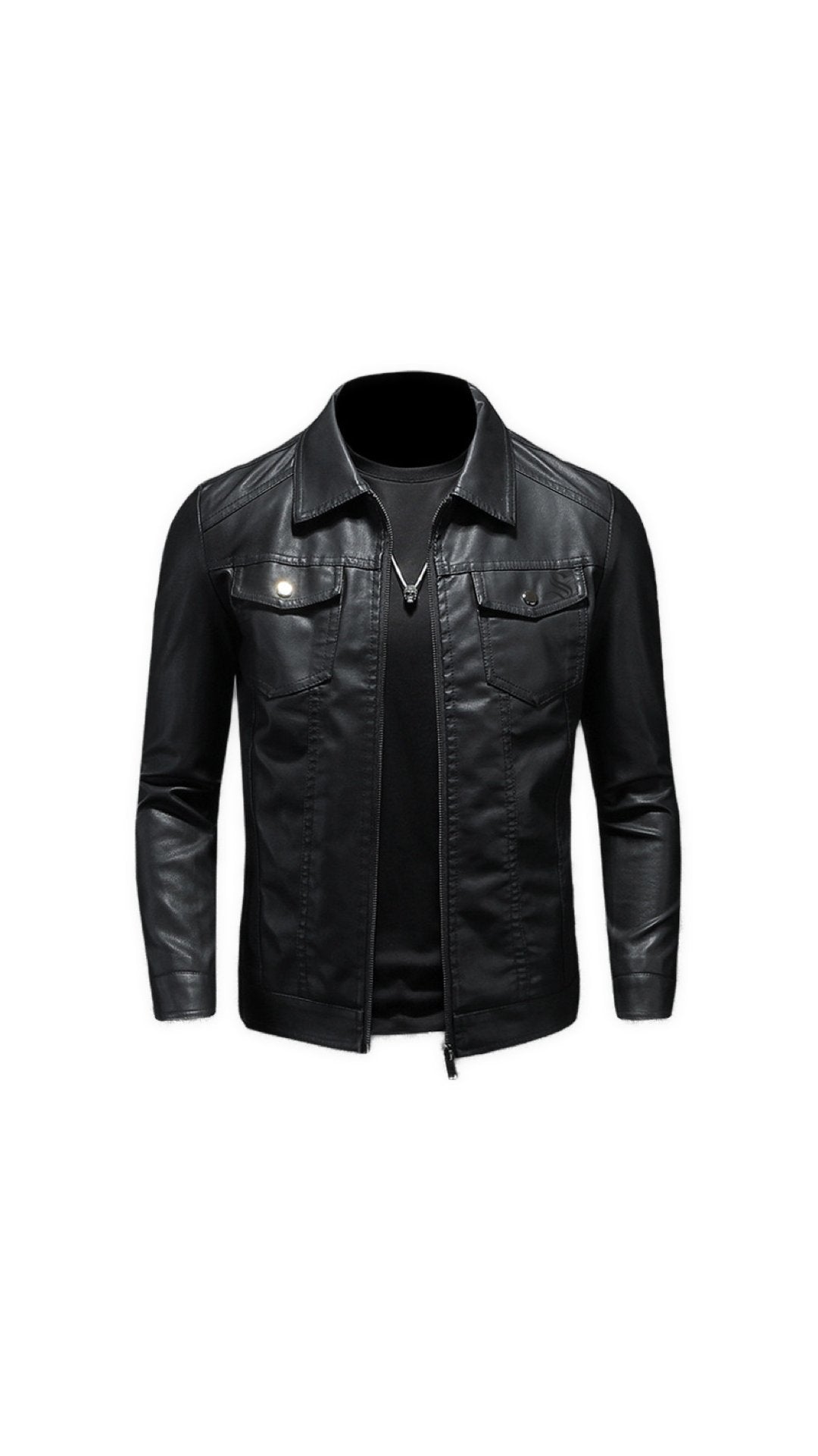 Ghost Rider - Black Jacket for Men - Sarman Fashion - Wholesale Clothing Fashion Brand for Men from Canada