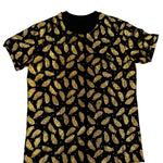 Golden Leaves Boy - Black Short Sleeves T-Shirt for Men (PRE-ORDER DISPATCH DATE 25 DECEMBER 2023) - Sarman Fashion - Wholesale Clothing Fashion Brand for Men from Canada