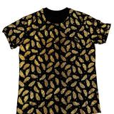 Golden Leaves Boy - Black Short Sleeves T-Shirt for Men (PRE-ORDER DISPATCH DATE 25 DECEMBER 2023) - Sarman Fashion - Wholesale Clothing Fashion Brand for Men from Canada