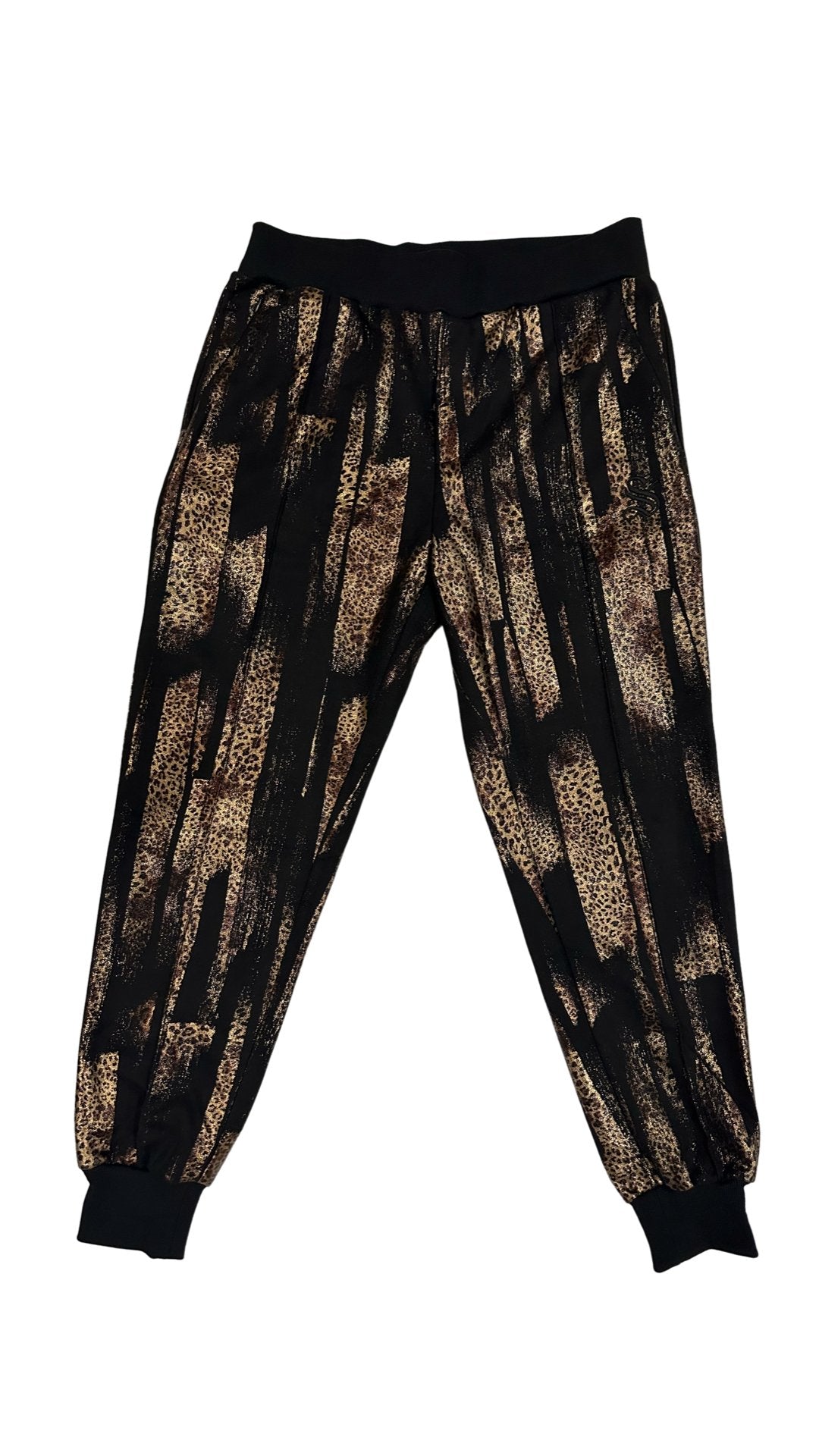 Golden Leopard - Black Men’s Casual Joggers (PRE-ORDER DISPATCH DATE 25 DECEMBER 2023) - Sarman Fashion - Wholesale Clothing Fashion Brand for Men from Canada