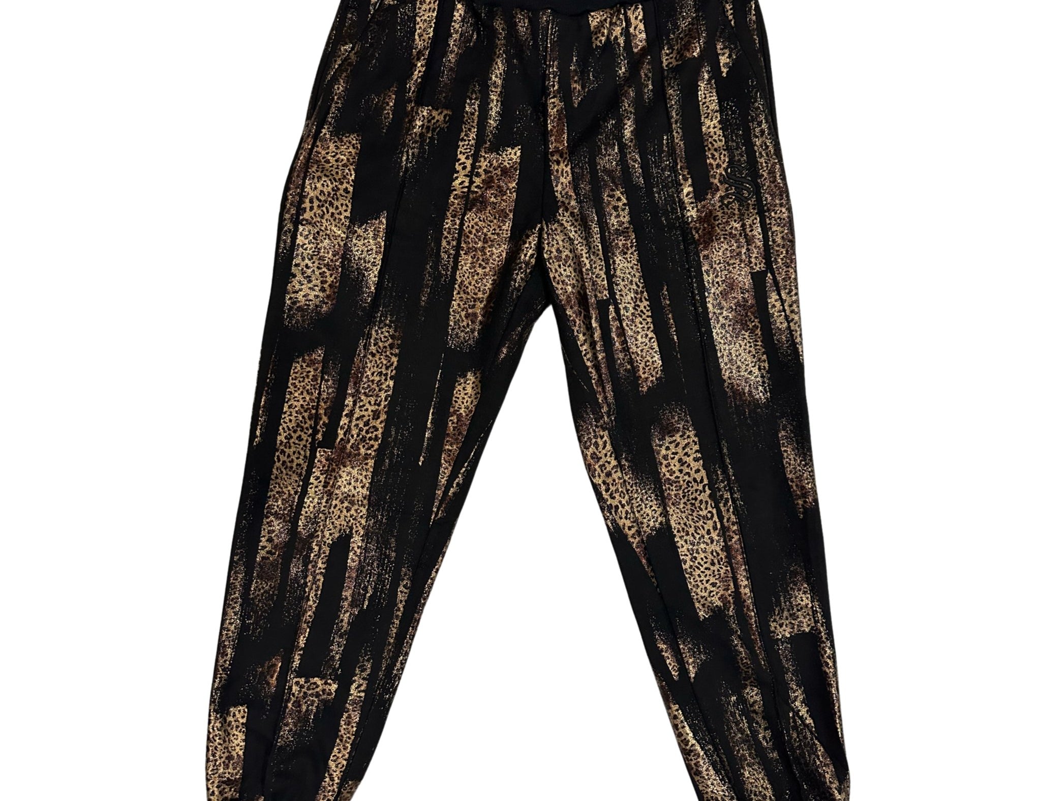 Golden Leopard - Black Men’s Casual Joggers (PRE-ORDER DISPATCH DATE 25 DECEMBER 2023) - Sarman Fashion - Wholesale Clothing Fashion Brand for Men from Canada