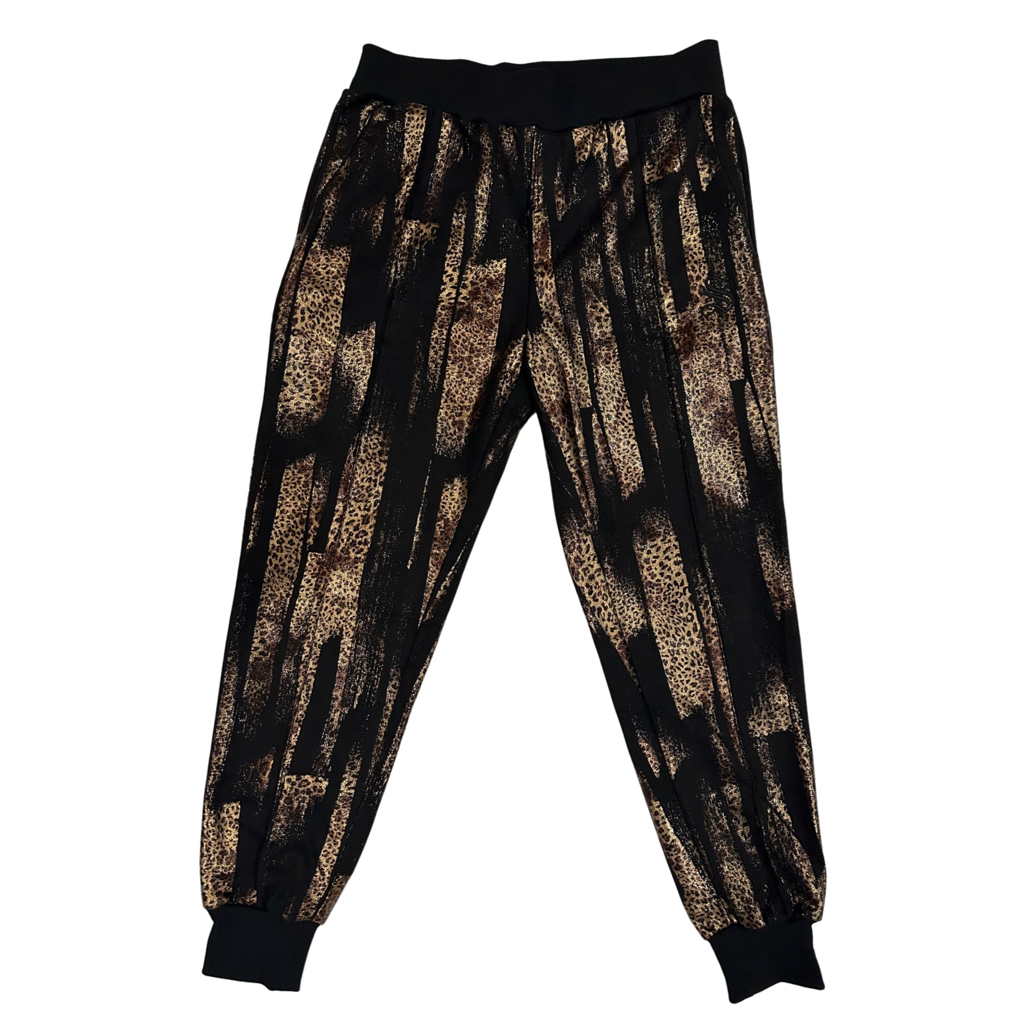 Golden Leopard - Black Men’s Casual Joggers (PRE-ORDER DISPATCH DATE 25 DECEMBER 2023) - Sarman Fashion - Wholesale Clothing Fashion Brand for Men from Canada