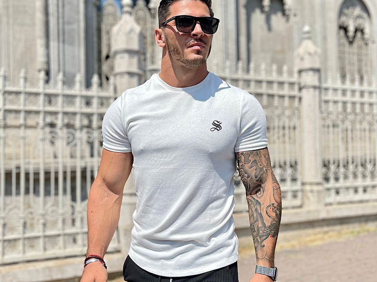 Goldiano - White T-shirt for Men (PRE-ORDER DISPATCH DATE 1 JULY 2022) - Sarman Fashion - Wholesale Clothing Fashion Brand for Men from Canada