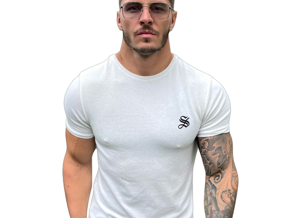 Goldiano - White T-shirt for Men (PRE-ORDER DISPATCH DATE 1 JULY 2022) - Sarman Fashion - Wholesale Clothing Fashion Brand for Men from Canada