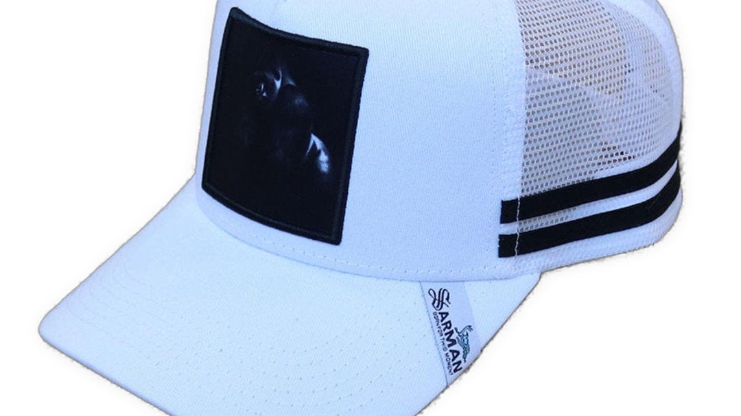 Gorilla King - Unisex White Cap (PRE-ORDER DISPATCH DATE 20 January 2024) - Sarman Fashion - Wholesale Clothing Fashion Brand for Men from Canada