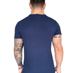 Gravenhage - Blue T-Shirt for Men - Sarman Fashion - Wholesale Clothing Fashion Brand for Men from Canada