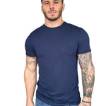 Gravenhage - Blue T-Shirt for Men - Sarman Fashion - Wholesale Clothing Fashion Brand for Men from Canada