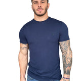 Gravenhage - Blue T-Shirt for Men - Sarman Fashion - Wholesale Clothing Fashion Brand for Men from Canada