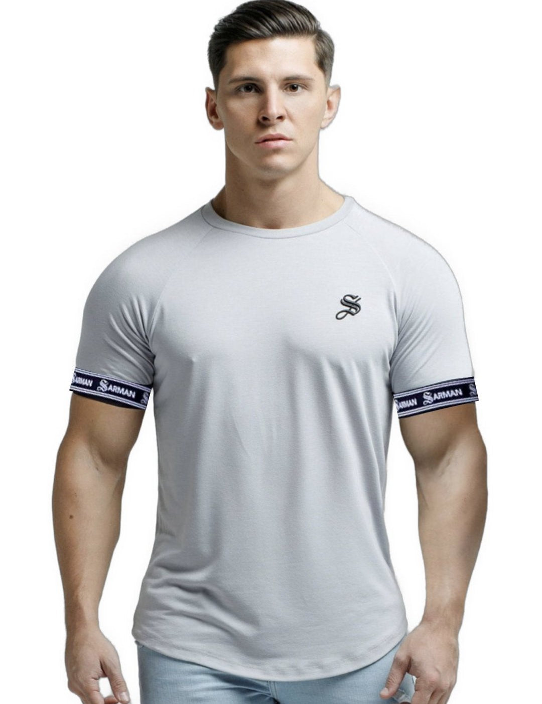 Gym S - Gris T-Shirt for Men - Sarman Fashion - Wholesale Clothing Fashion Brand for Men from Canada
