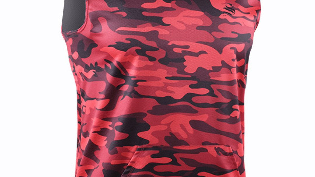 GymAttack - Sleeveless Hood T-shirt for Men - Sarman Fashion - Wholesale Clothing Fashion Brand for Men from Canada