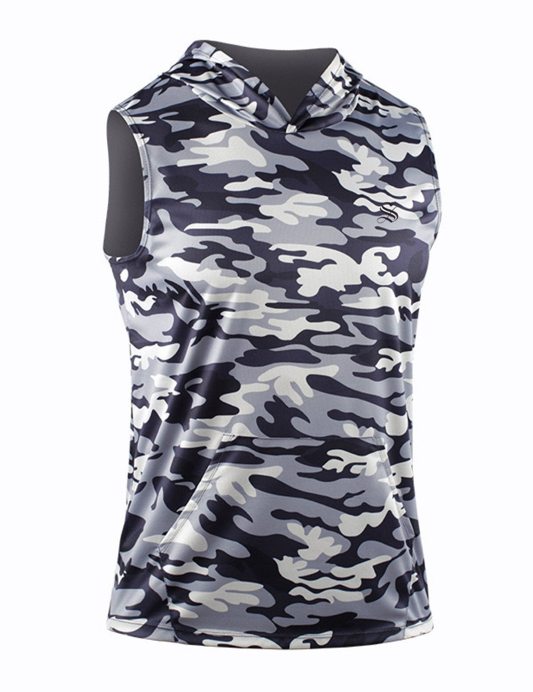 GymAttack - Sleeveless Hood T-shirt for Men - Sarman Fashion - Wholesale Clothing Fashion Brand for Men from Canada