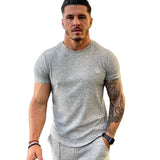 Half Base 2 - Gris Men’s t-shirt (PRE-ORDER DISPATCH DATE 1 JULY 2022) - Sarman Fashion - Wholesale Clothing Fashion Brand for Men from Canada