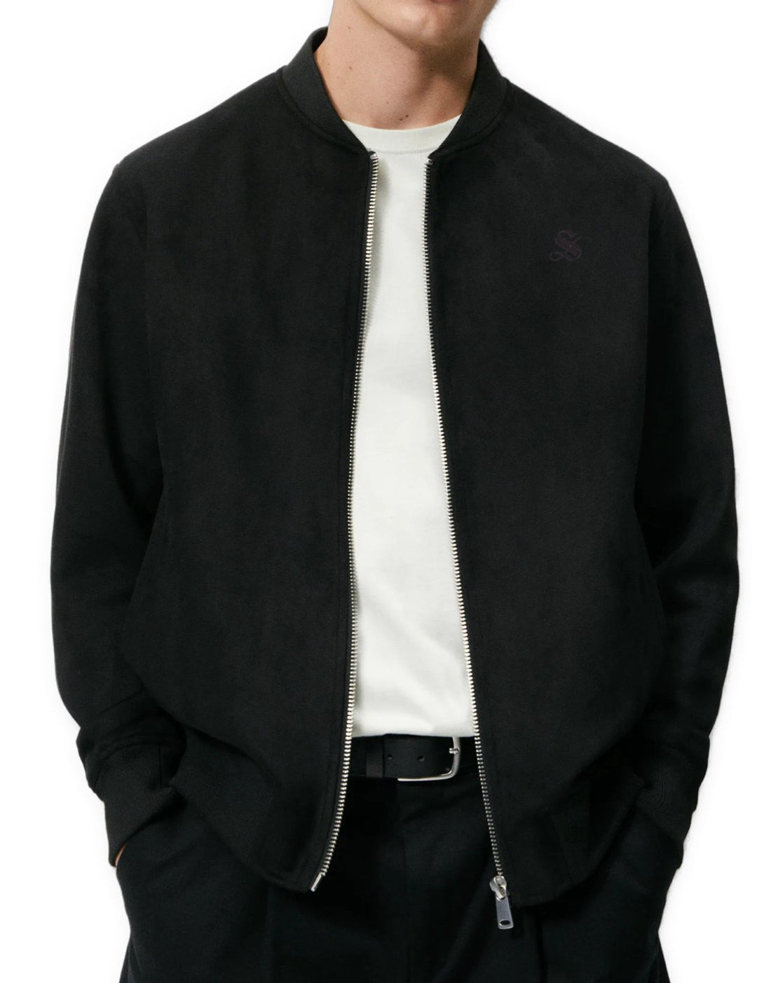 Heqv - Black Long Sleeve Sweatshirt for Men - Sarman Fashion - Wholesale Clothing Fashion Brand for Men from Canada