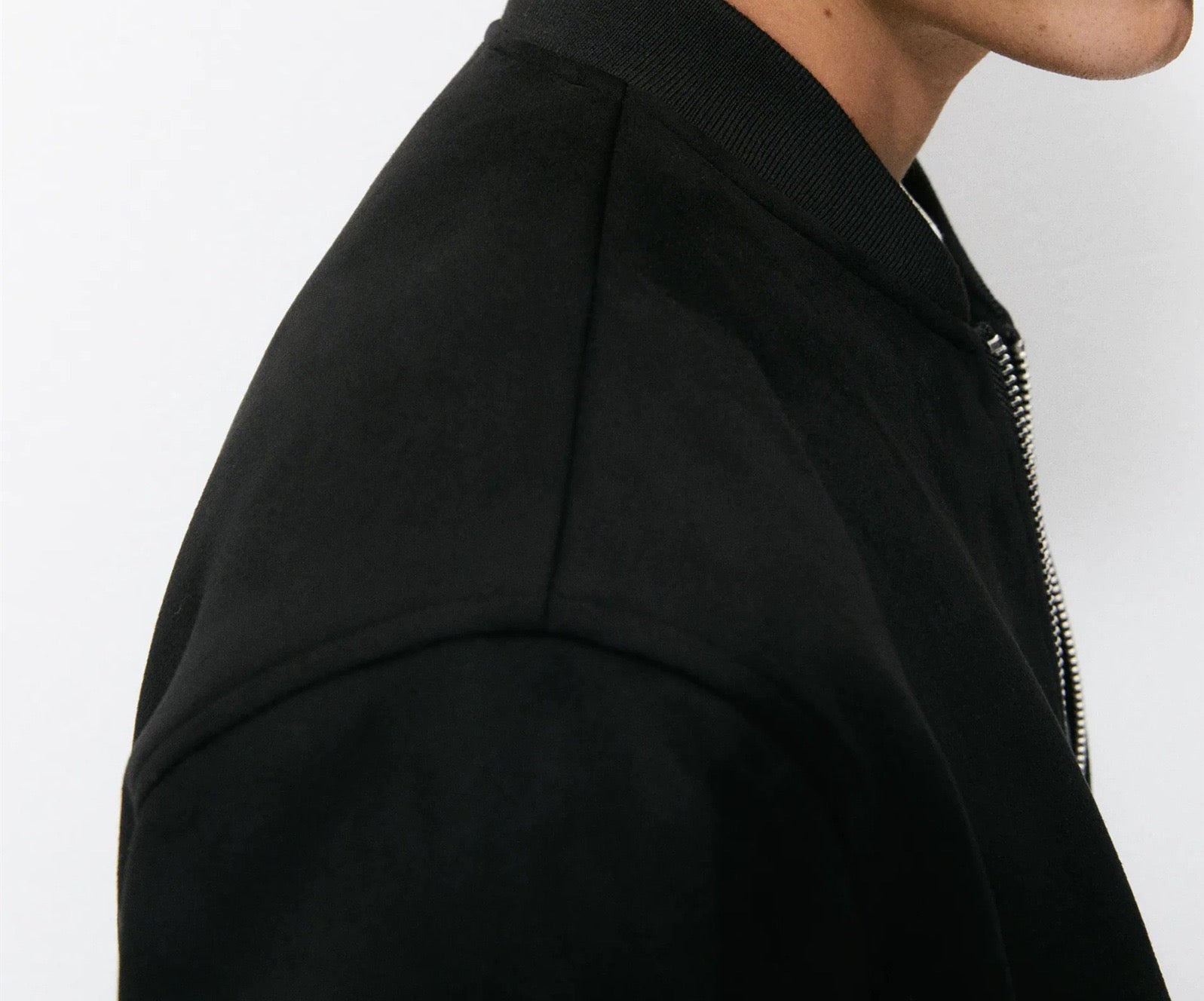 Heqv - Black Long Sleeve Sweatshirt for Men - Sarman Fashion - Wholesale Clothing Fashion Brand for Men from Canada