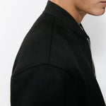 Heqv - Black Long Sleeve Sweatshirt for Men - Sarman Fashion - Wholesale Clothing Fashion Brand for Men from Canada