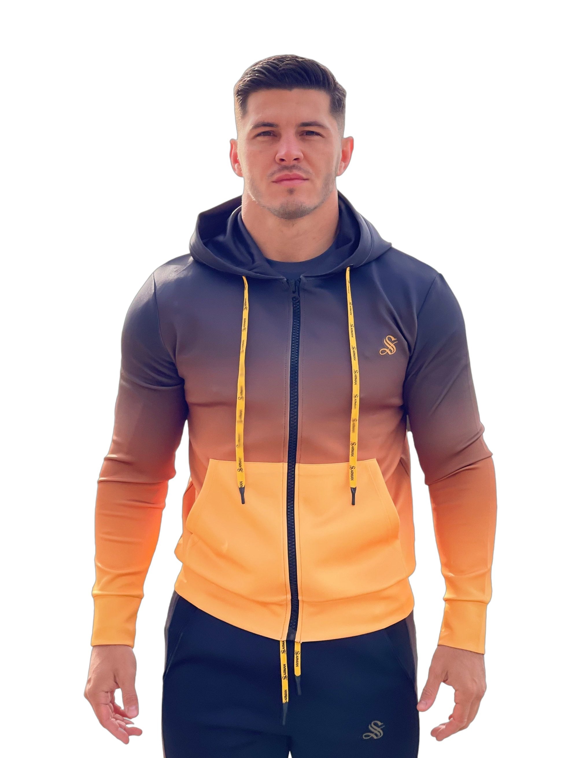 Hines - Black/Yellow Hoodie for Men - Sarman Fashion - Wholesale Clothing Fashion Brand for Men from Canada