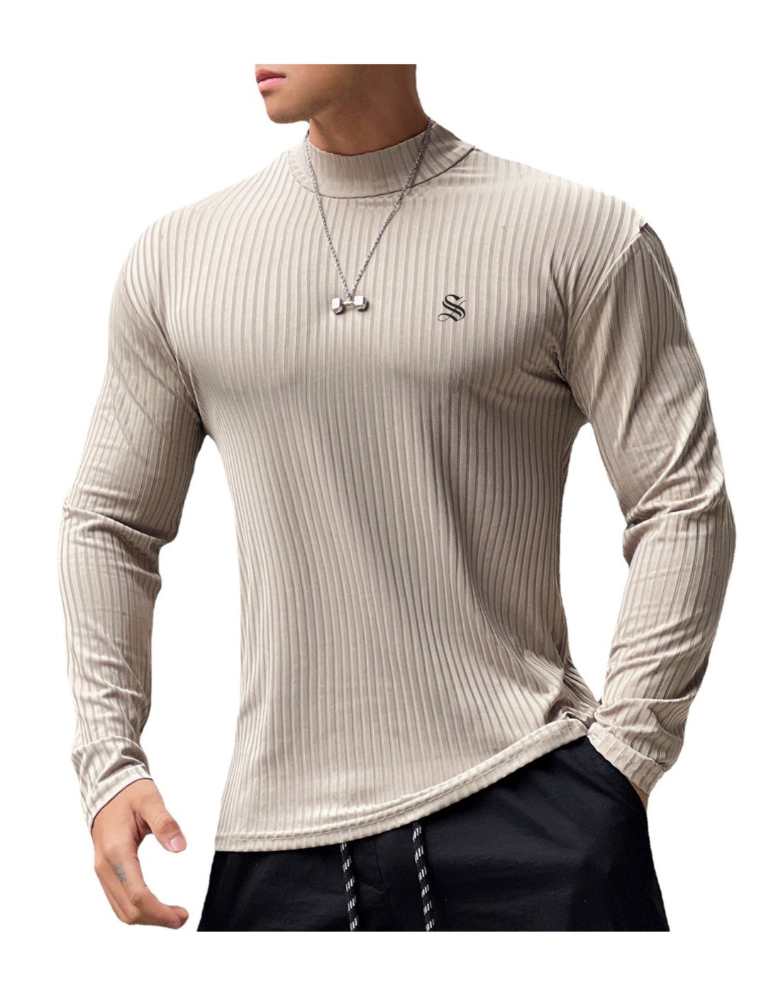 Hogul 2 - High Neck Long Sleeve Shirt for Men - Sarman Fashion - Wholesale Clothing Fashion Brand for Men from Canada
