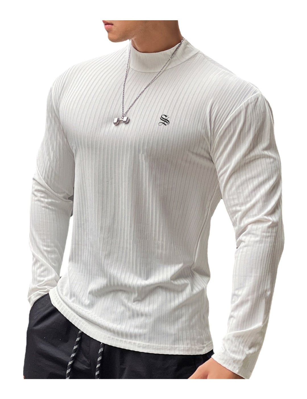 Hogul 2 - High Neck Long Sleeve Shirt for Men - Sarman Fashion - Wholesale Clothing Fashion Brand for Men from Canada