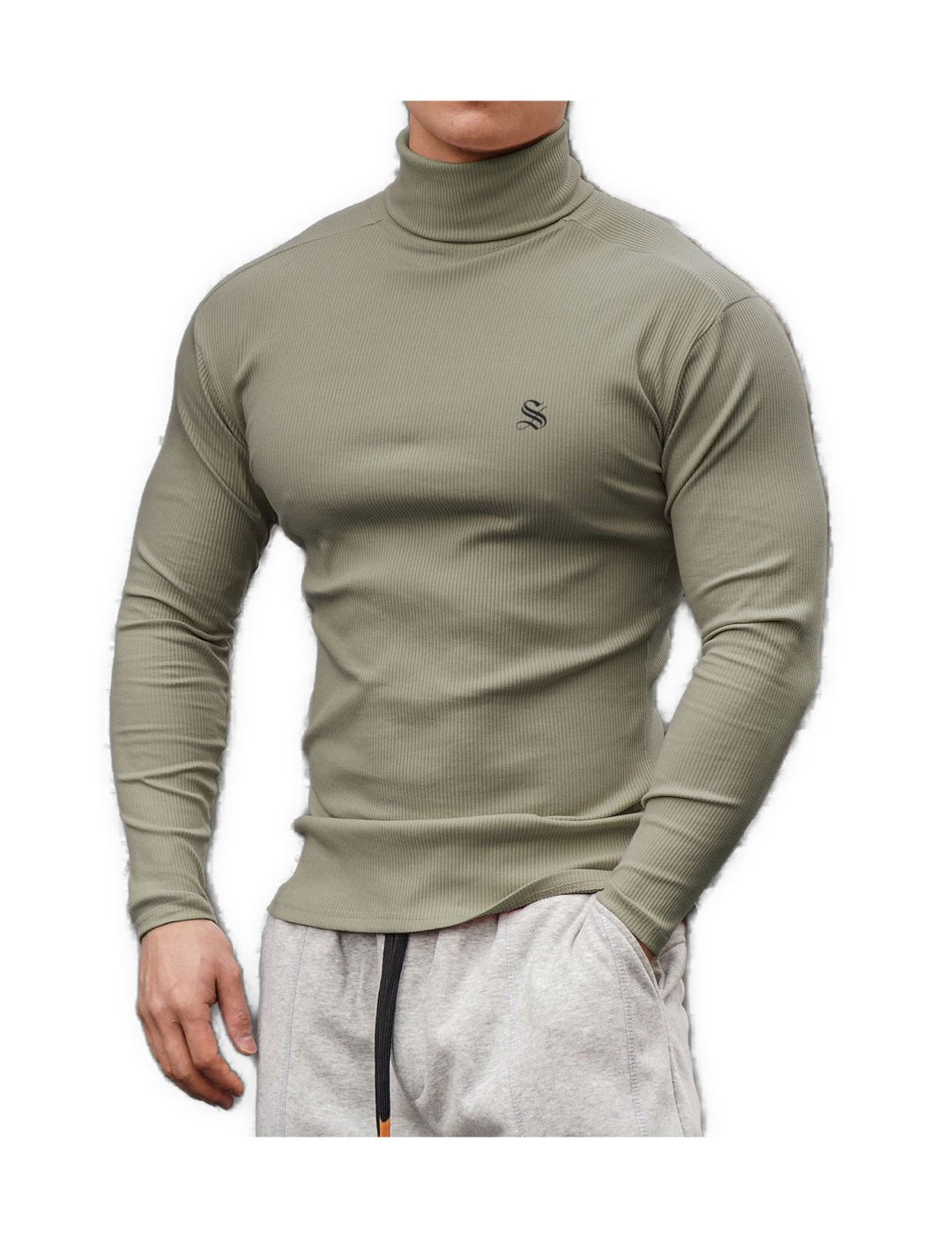 Hogul 3 - High Neck Long Sleeve Shirt for Men - Sarman Fashion - Wholesale Clothing Fashion Brand for Men from Canada