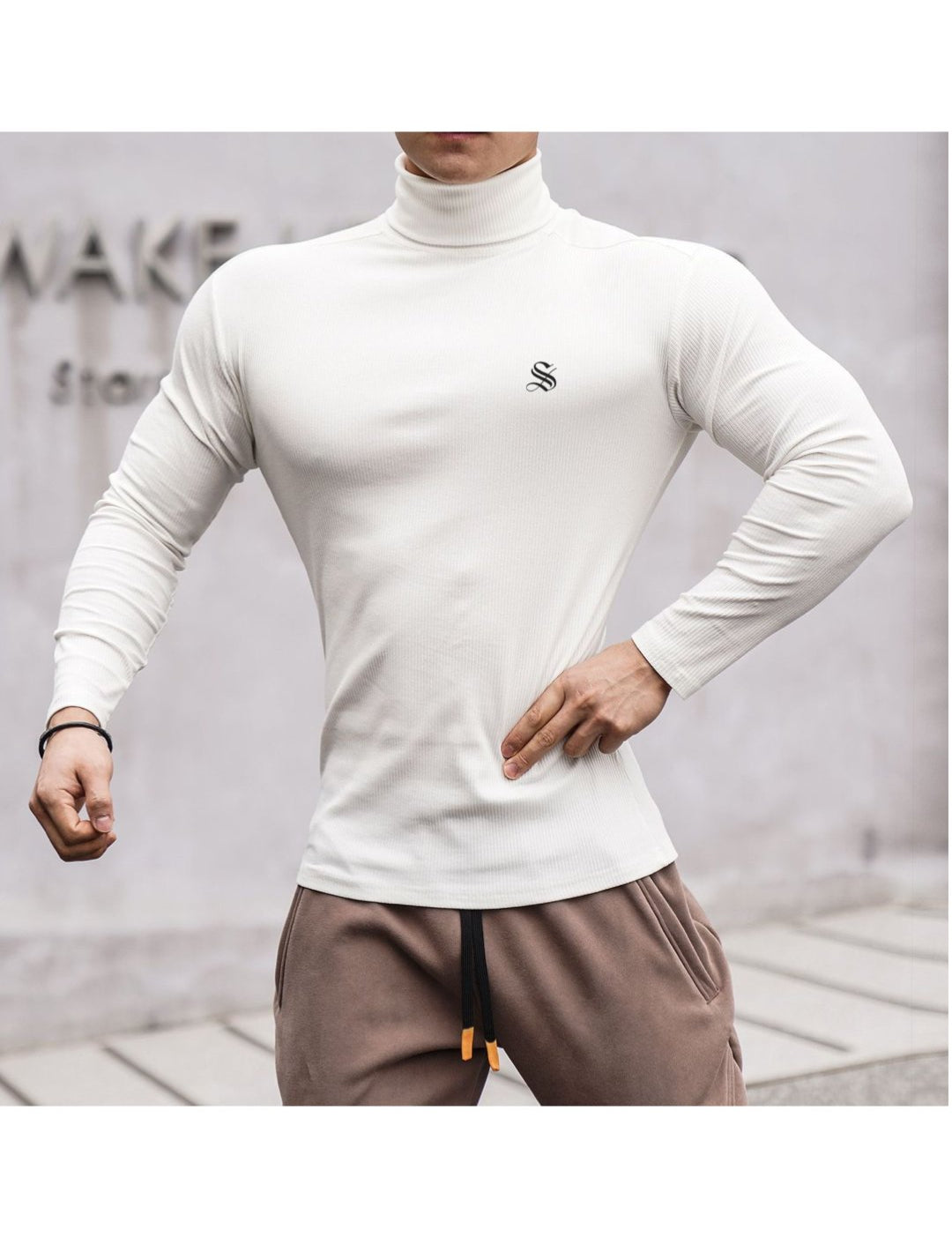 Hogul 3 - High Neck Long Sleeve Shirt for Men - Sarman Fashion - Wholesale Clothing Fashion Brand for Men from Canada