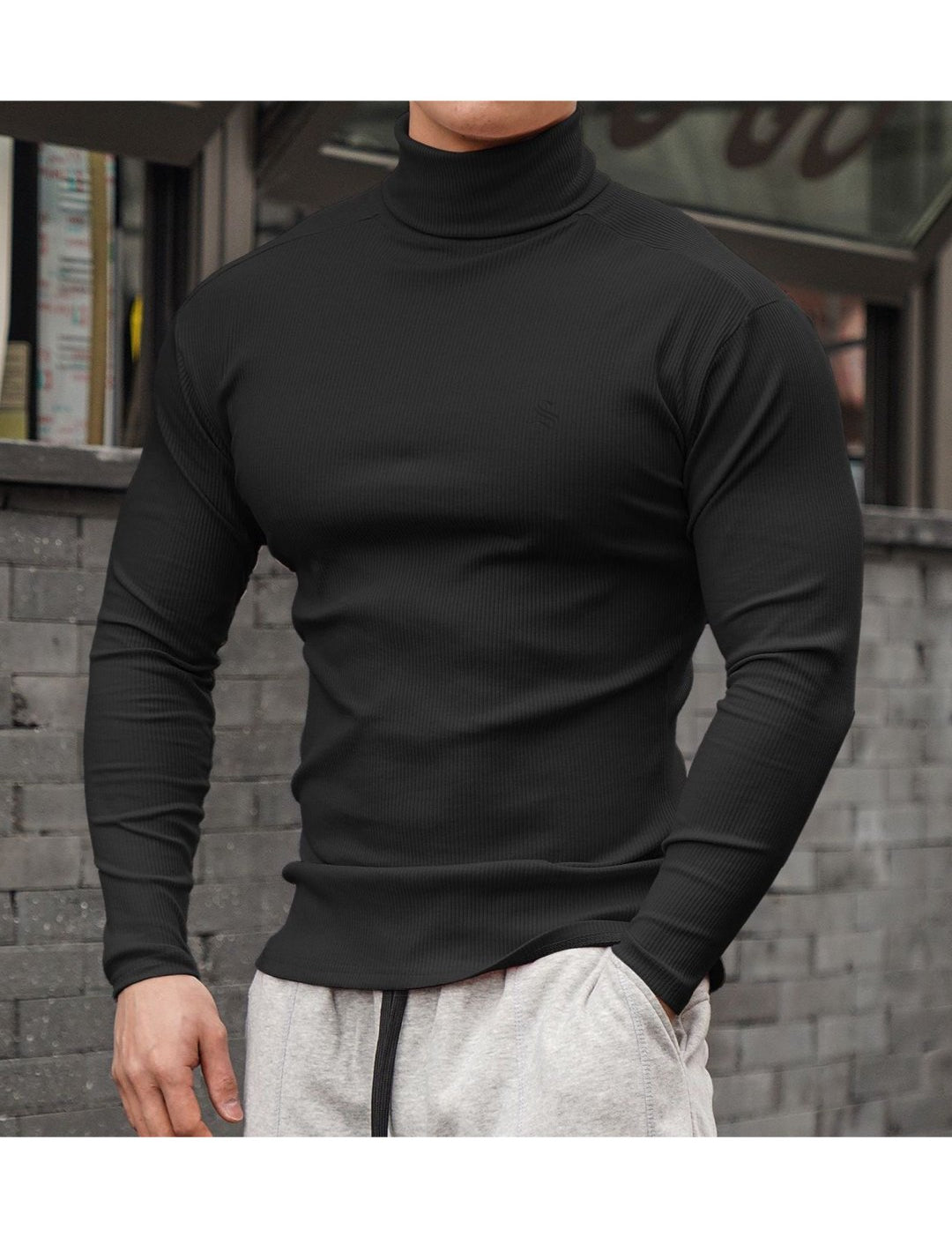 Hogul 3 - High Neck Long Sleeve Shirt for Men - Sarman Fashion - Wholesale Clothing Fashion Brand for Men from Canada