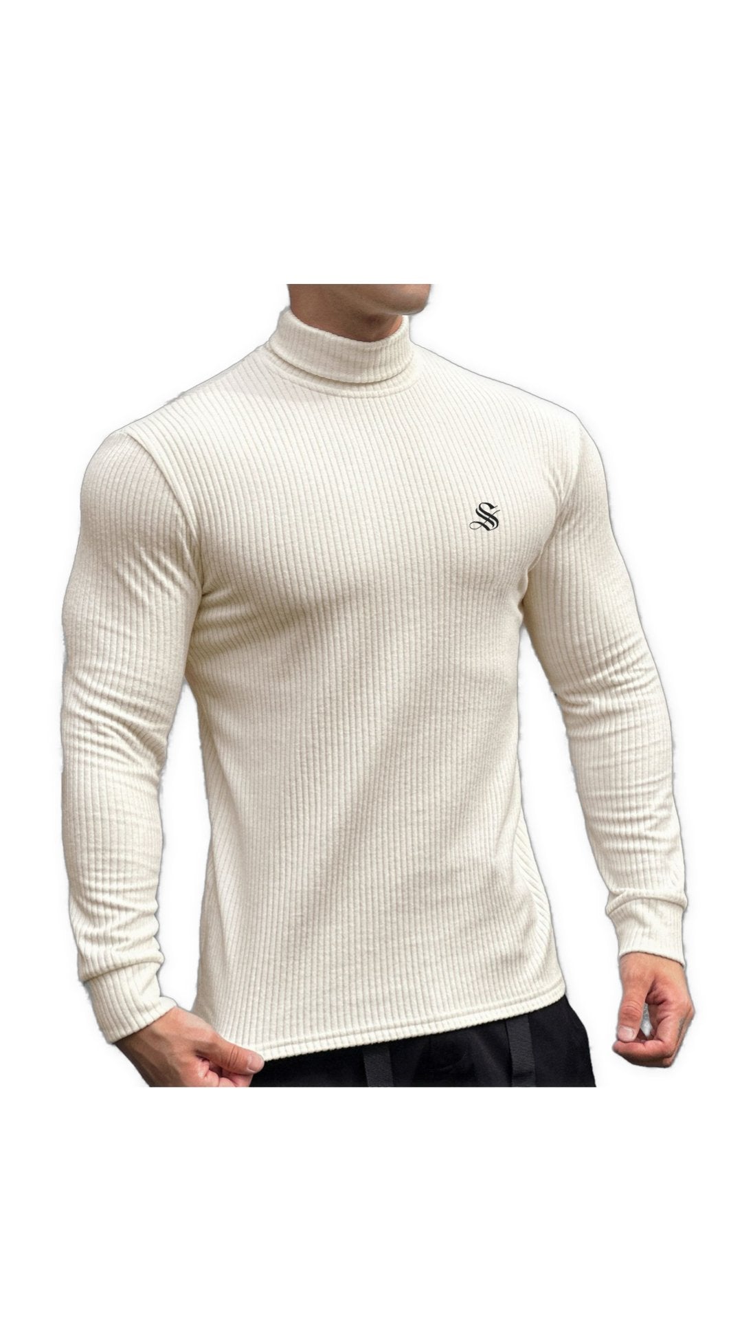 Hogul - High Neck Long Sleeve Shirt for Men - Sarman Fashion - Wholesale Clothing Fashion Brand for Men from Canada