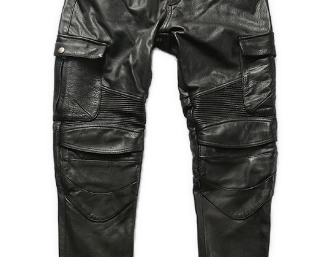 Horloy - Pu Leather Pants for Men - Sarman Fashion - Wholesale Clothing Fashion Brand for Men from Canada