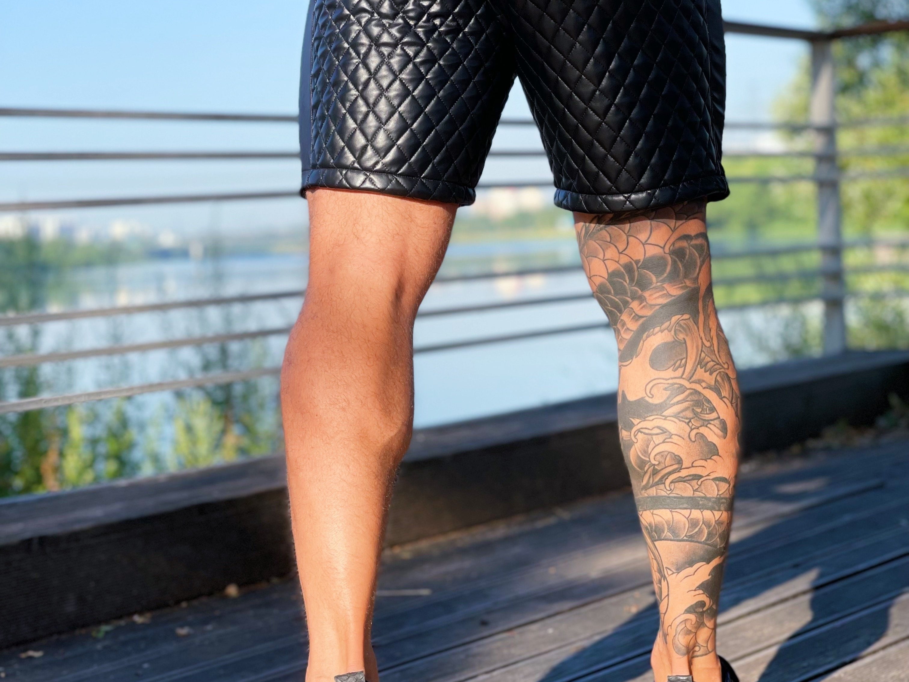 Horse Warrior - Black Shorts for Men (PRE-ORDER DISPATCH DATE 1 JULY 2022) - Sarman Fashion - Wholesale Clothing Fashion Brand for Men from Canada
