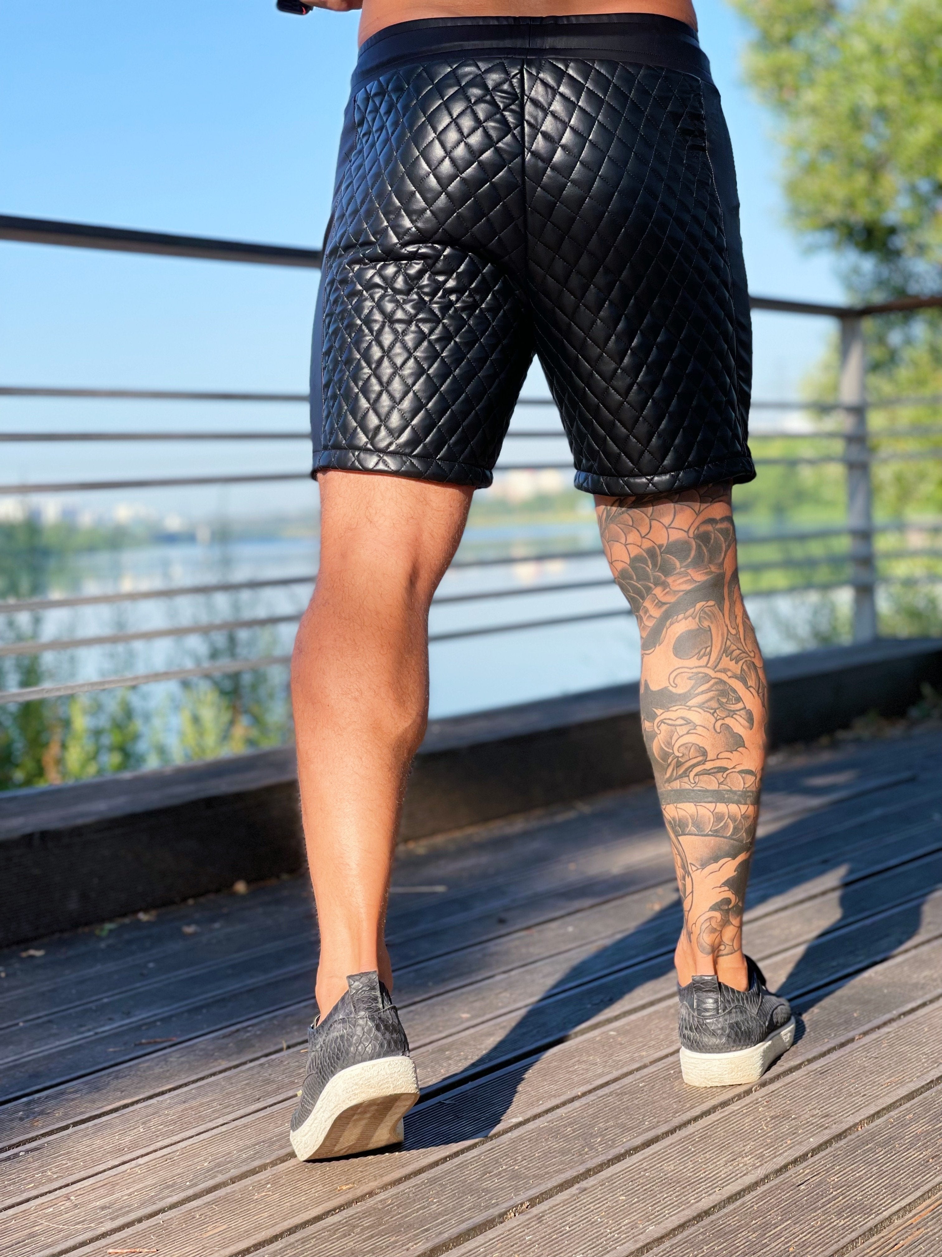 Horse Warrior - Black Shorts for Men (PRE-ORDER DISPATCH DATE 1 JULY 2022) - Sarman Fashion - Wholesale Clothing Fashion Brand for Men from Canada