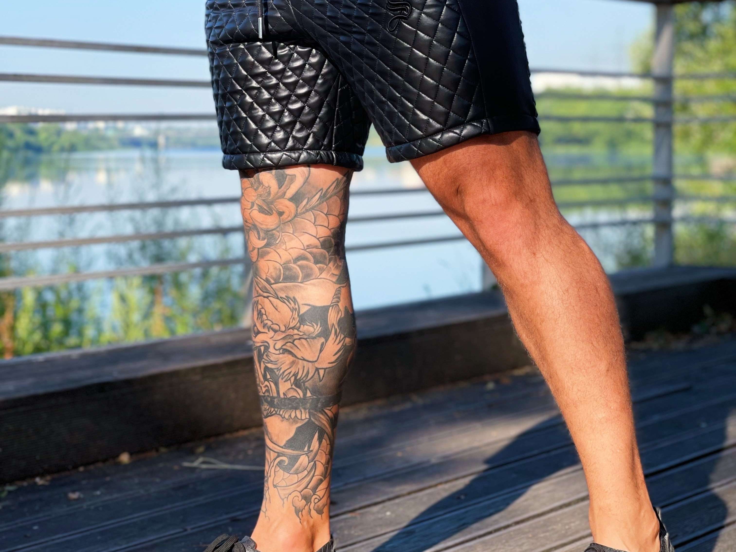Horse Warrior - Black Shorts for Men (PRE-ORDER DISPATCH DATE 1 JULY 2022) - Sarman Fashion - Wholesale Clothing Fashion Brand for Men from Canada