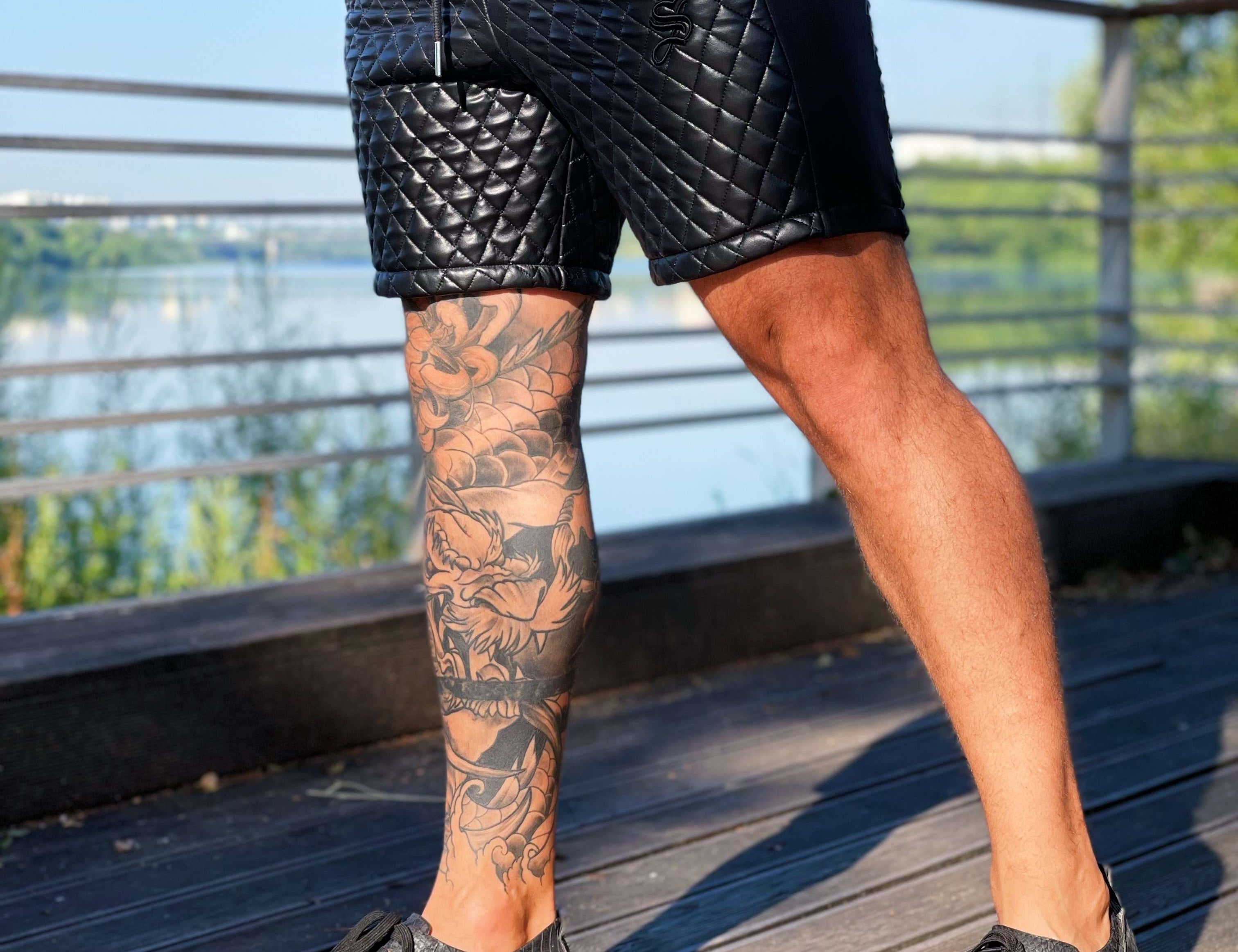 Horse Warrior - Black Shorts for Men (PRE-ORDER DISPATCH DATE 1 JULY 2022) - Sarman Fashion - Wholesale Clothing Fashion Brand for Men from Canada