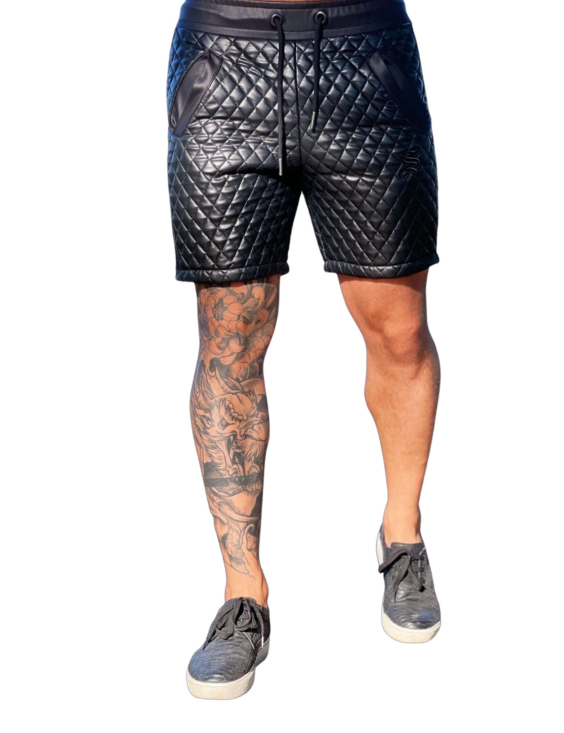 Horse Warrior - Black Shorts for Men (PRE-ORDER DISPATCH DATE 1 JULY 2022) - Sarman Fashion - Wholesale Clothing Fashion Brand for Men from Canada