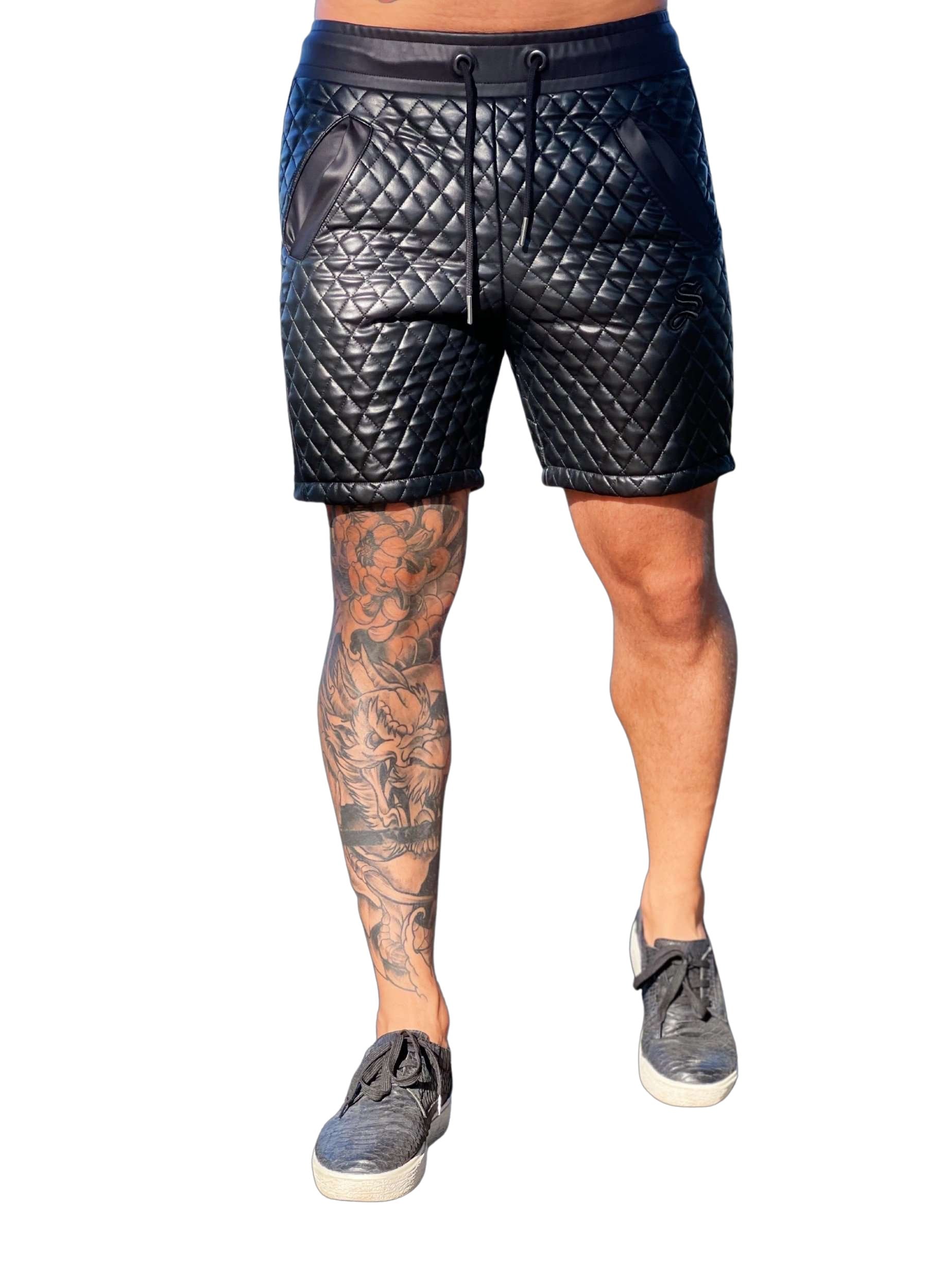 Horse Warrior - Black Shorts for Men (PRE-ORDER DISPATCH DATE 1 JULY 2022) - Sarman Fashion - Wholesale Clothing Fashion Brand for Men from Canada