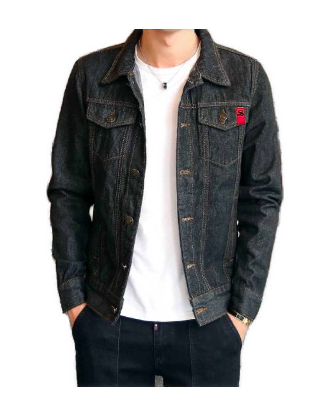 HTOM- Long Sleeve Jeans Jacket for Men - Sarman Fashion - Wholesale Clothing Fashion Brand for Men from Canada
