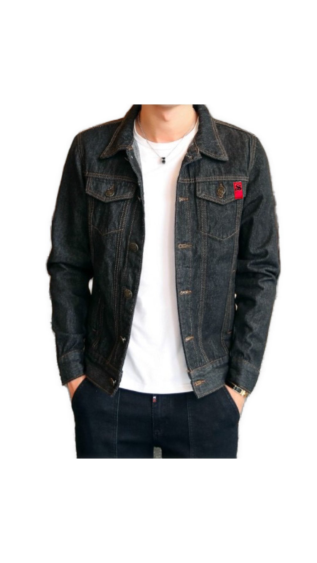 HTOM- Long Sleeve Jeans Jacket for Men - Sarman Fashion - Wholesale Clothing Fashion Brand for Men from Canada