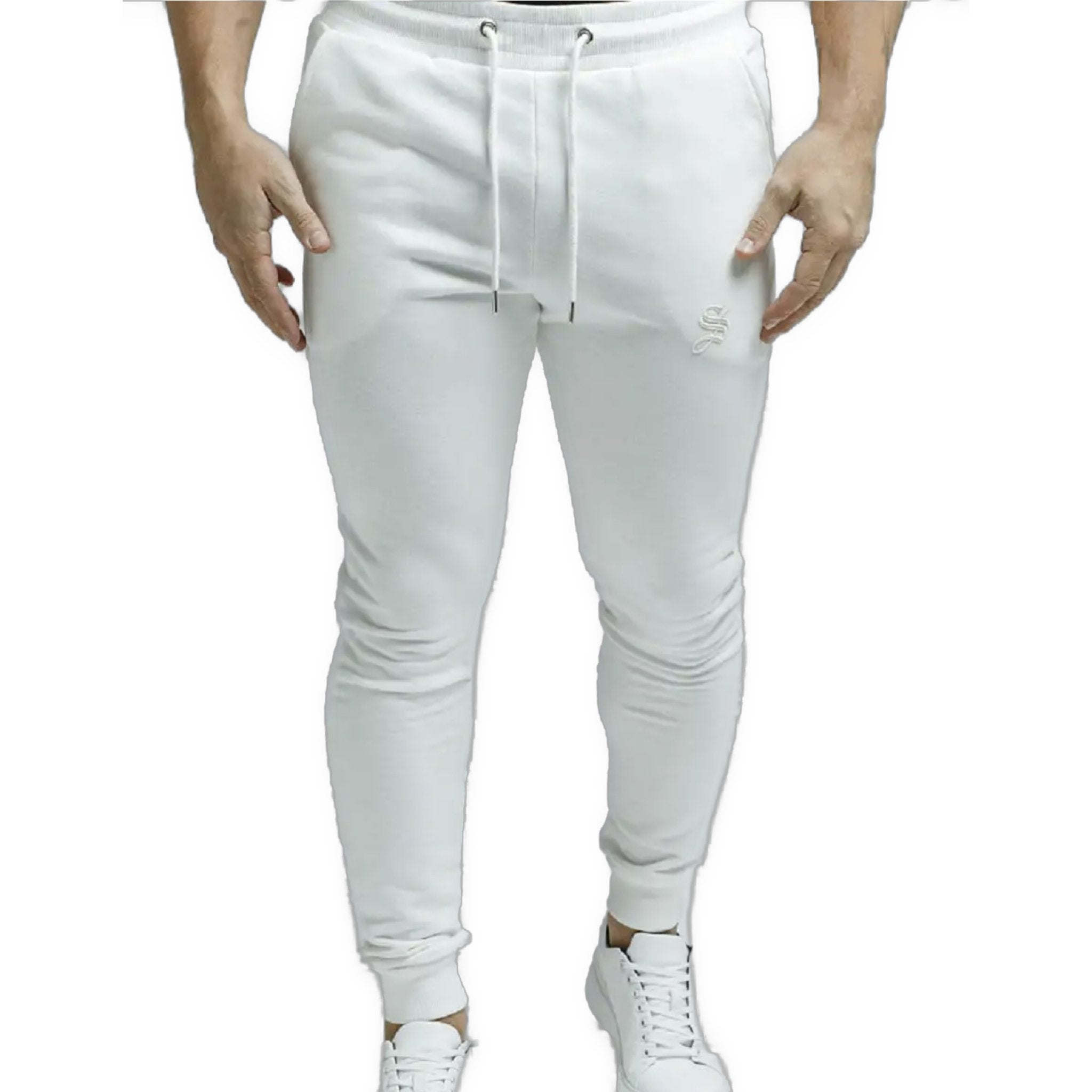 Hua - White Joggers for Men (PRE-ORDER DISPATCH DATE 25 September 2024) - Sarman Fashion - Wholesale Clothing Fashion Brand for Men from Canada