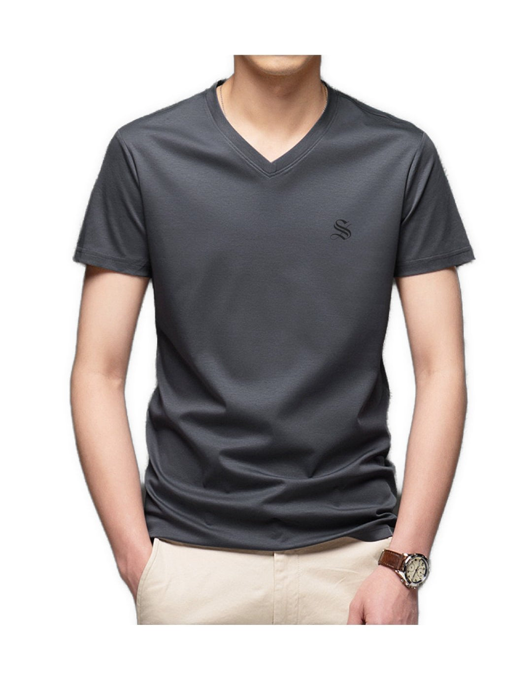 HV - V-Neck T-Shirt for Men - Sarman Fashion - Wholesale Clothing Fashion Brand for Men from Canada