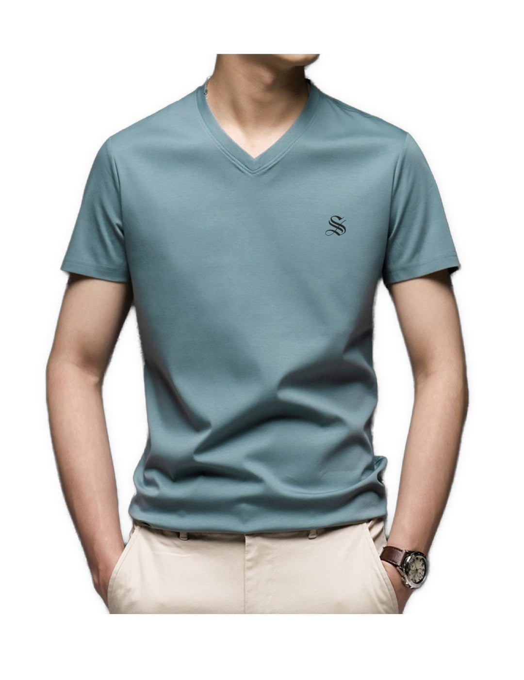 HV - V-Neck T-Shirt for Men - Sarman Fashion - Wholesale Clothing Fashion Brand for Men from Canada