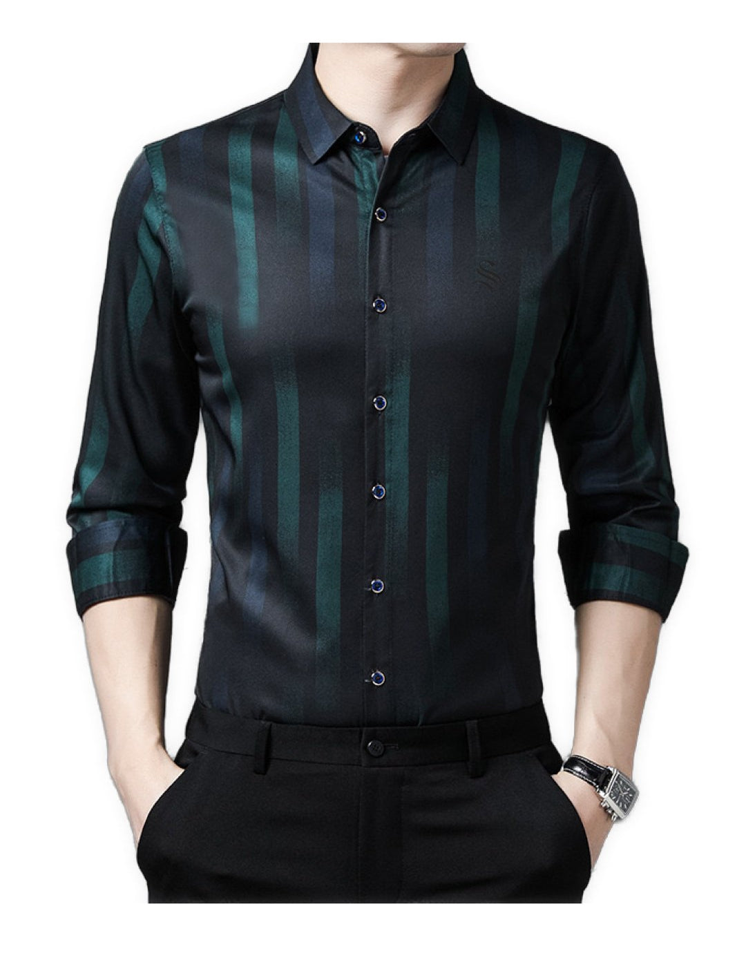 Iliminua - Long Sleeves Shirt for Men - Sarman Fashion - Wholesale Clothing Fashion Brand for Men from Canada