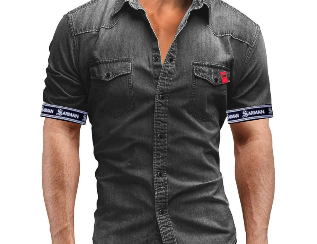 Italy - Short Sleeves Shirt for Men - Sarman Fashion - Wholesale Clothing Fashion Brand for Men from Canada