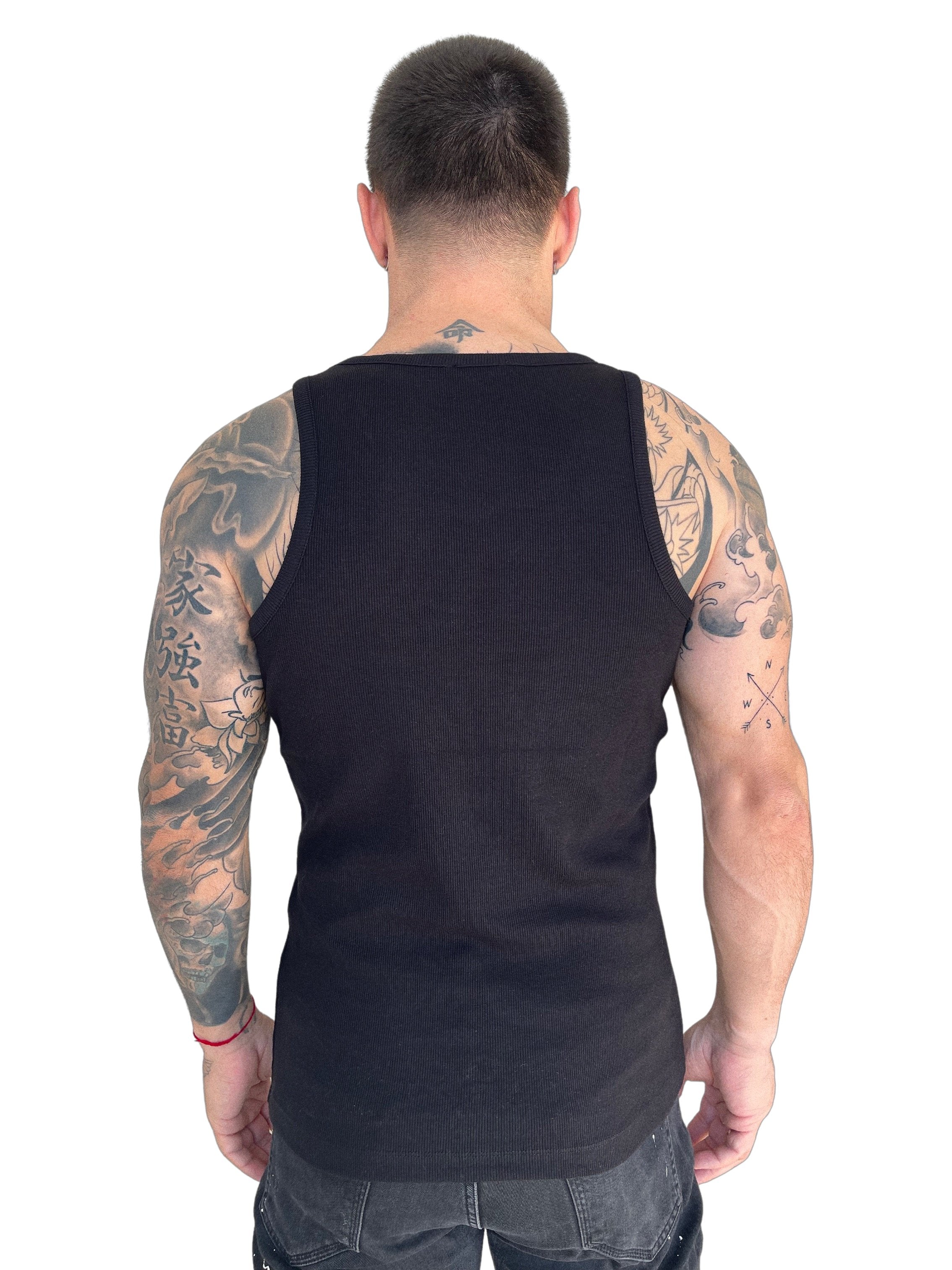 Jack - Black Tank Top for Men - Sarman Fashion - Wholesale Clothing Fashion Brand for Men from Canada