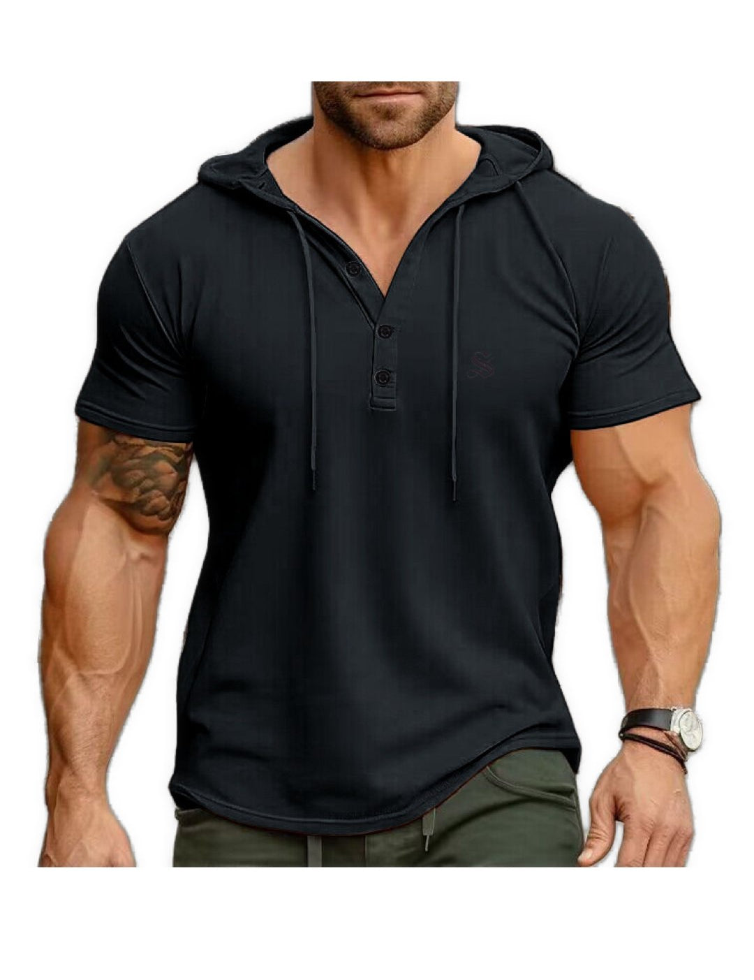 Jeepitur - Hood T-Shirt for Men - Sarman Fashion - Wholesale Clothing Fashion Brand for Men from Canada