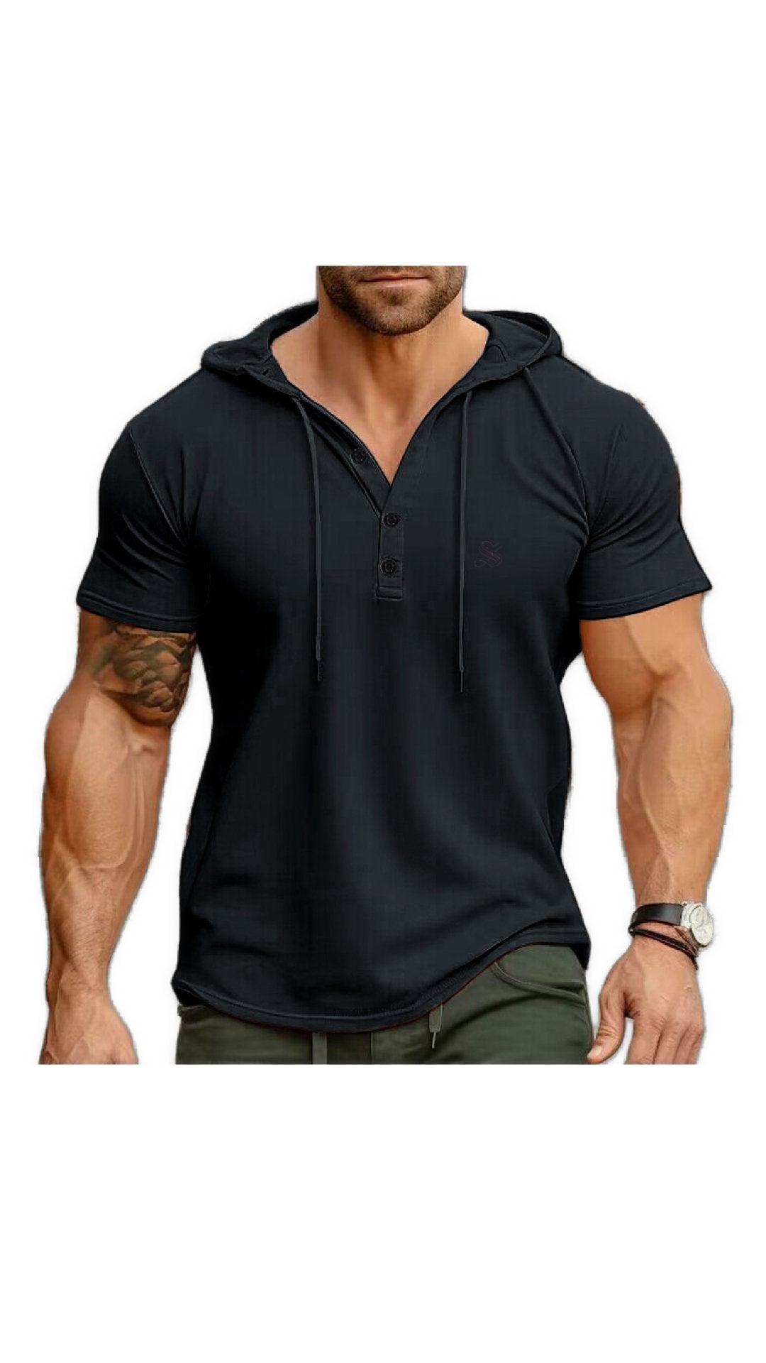 Jeepitur - Hood T-Shirt for Men - Sarman Fashion - Wholesale Clothing Fashion Brand for Men from Canada