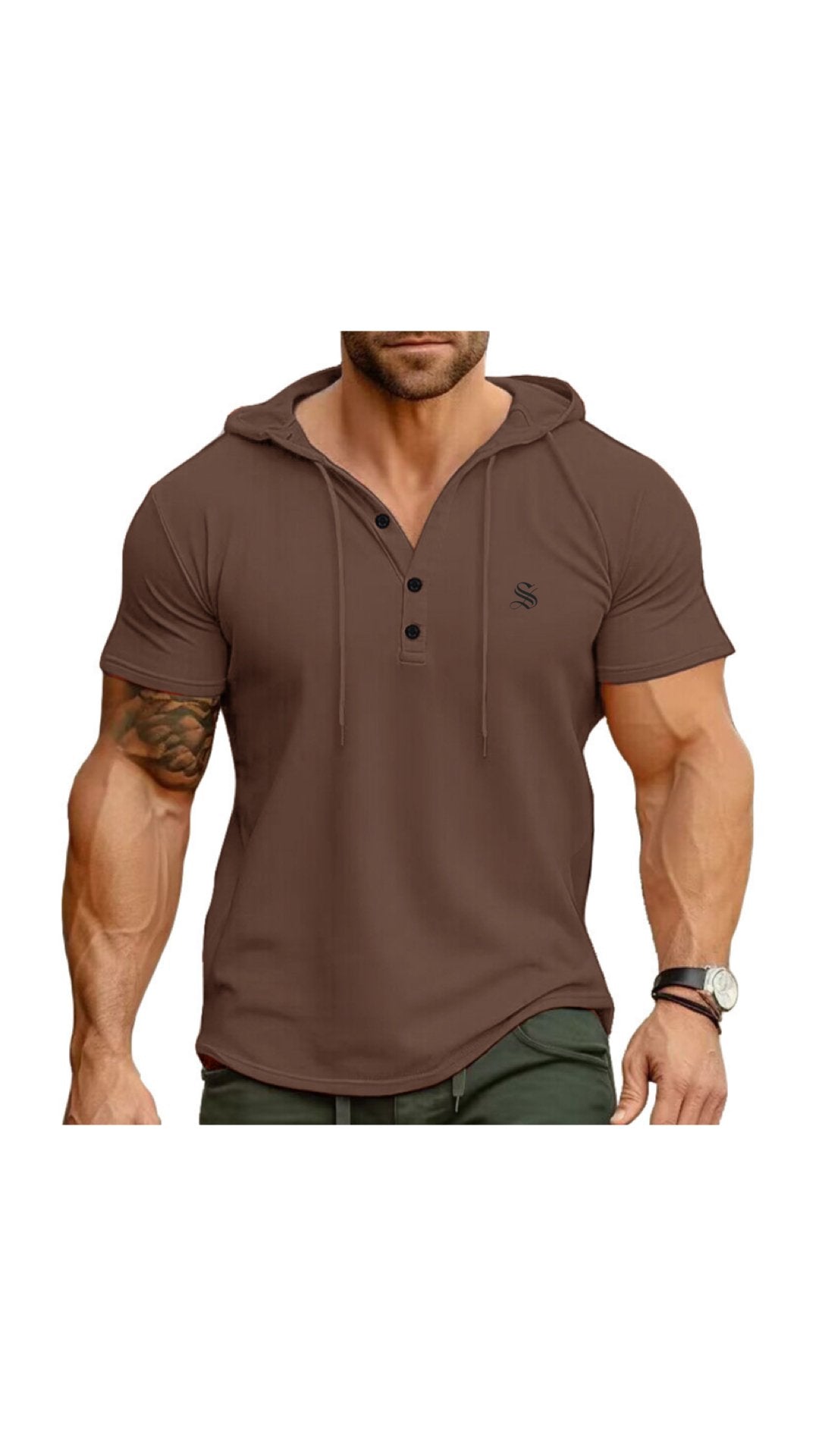 Jeepitur - Hood T-Shirt for Men - Sarman Fashion - Wholesale Clothing Fashion Brand for Men from Canada